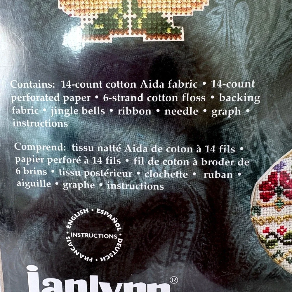 Vintage Janlynn Cross Stitch Kit Good Tidings Santa Stocking & Ornament 93-333